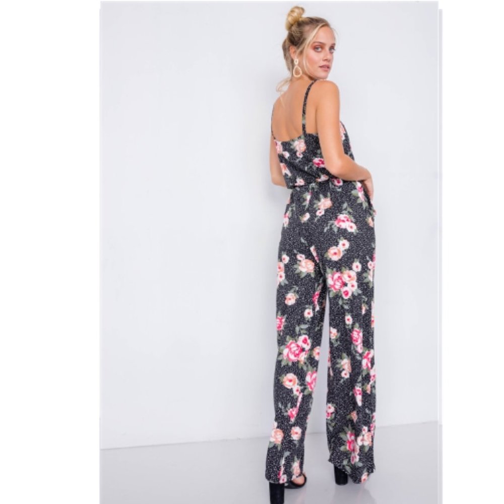 Rose & Polkadot Jumpsuit - Picture 2 of 5